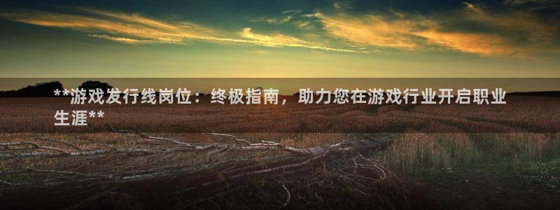 门徒娱乐联盟：**游戏发行线岗位：终极指南，助力您在游戏行业开启职业
生涯**