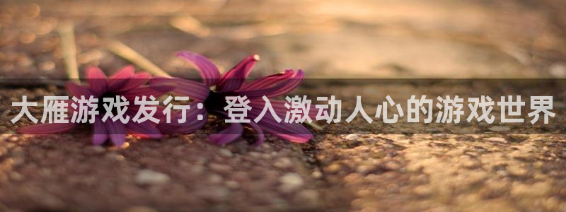 门徒娱乐奇趣分分彩：大雁游戏发行：登入激动人心的游戏世界