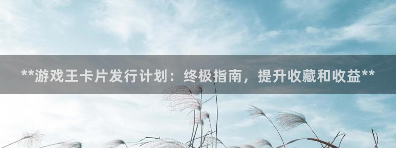 门徒娱乐计划软件v1.2.3：**游戏王卡片发行计划：终极指南，提升收藏和收益**